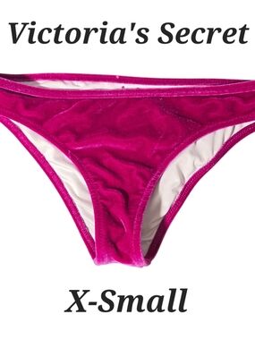 Victoria's Secret Hot Pink Velvet Bikini Bottoms